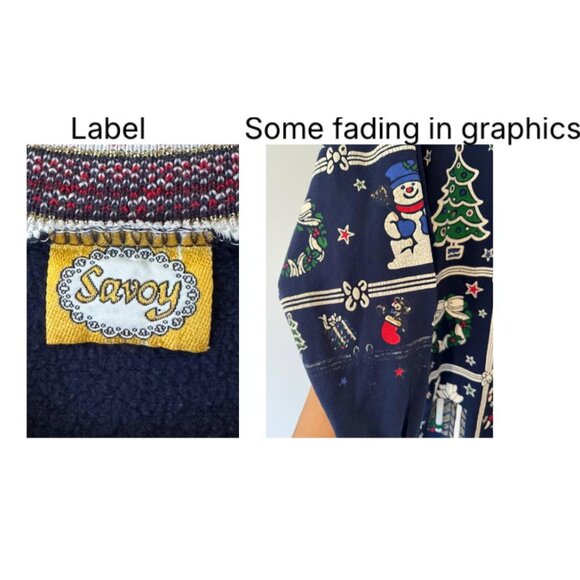 90s vintage holiday christmas graphic long sleeved cotton pajama sleep dress - Picture 10 of 10